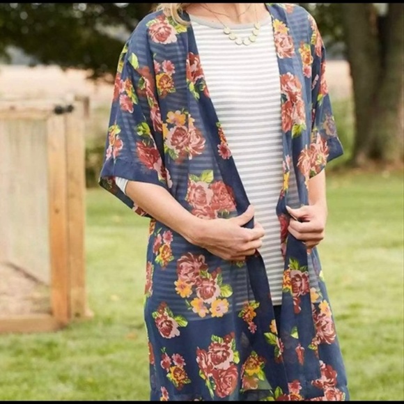 Matilda Jane Tops - Matilda Jane blue floral kimono
